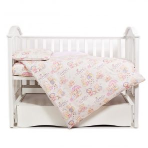 Сменная постель 3 эл Twins Comfort 3051-C-013, Пушистые мишки розовые, розовый