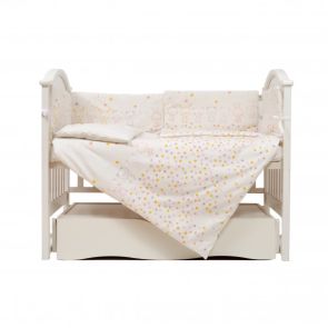 Комплект детской постели в кроватку 6 эл Twins Eco Line New 4091-E-023, Bunnies pink, розовый