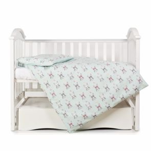 Сменная постель 3 эл в детскую люльку Twins Premium Glamour Limited 3064-PGNEWR-014, Кролики mint, мятный