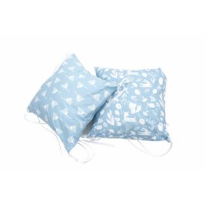 Бампер - подушка в детскую кроватку  Twins Лесные жители (2 шт) 2027-63-04, Лесные жители blue, голубой