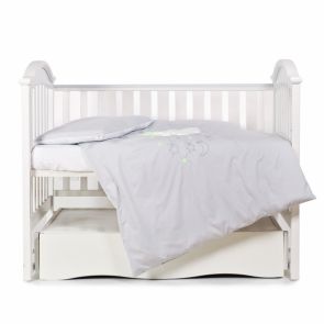 Сменная детская постель 3 эл Детская  Babycentre & Twins Moonlight 4011-ZBTMO-010, grey, серый
