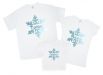Новогодний Family look для все семьи футболки "Снежинки"