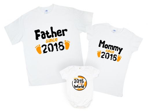 Набор футболок Family look для молодых родителей