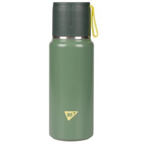 Термос Yes Fusion с чашкой, 420 мл, зеленый