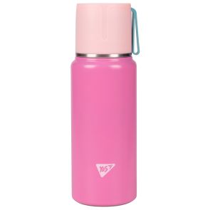 Термос Yes Fusion с чашкой, 420 мл, розовый