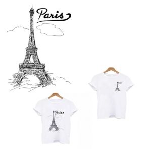 Женская футболка бойфренд "Paris" (Эйфелева башня)