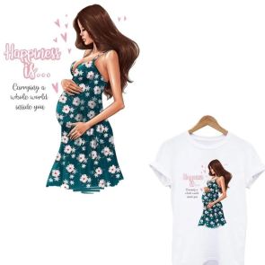 Женская футболка для беременных "Happiness is..."