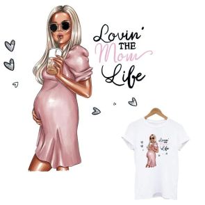 Женская футболка для беременных "Lovin the mom life"