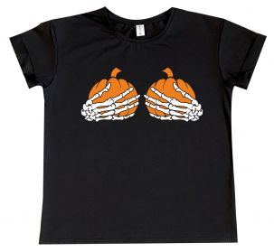 Женская футболка на Halloween "Тыковки"