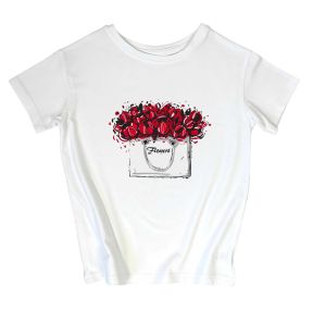 Женская футболка с принтом "Цветы"