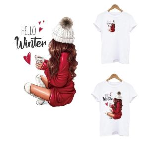 Женская футболка с рисунком "Hello winter"