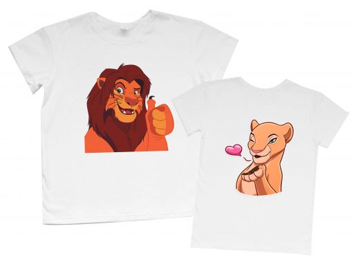 Женская и мужская футболки набором "Львы"