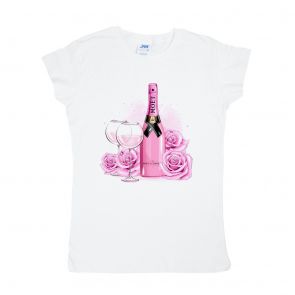 Женская приталенная футболка "Шампанское"